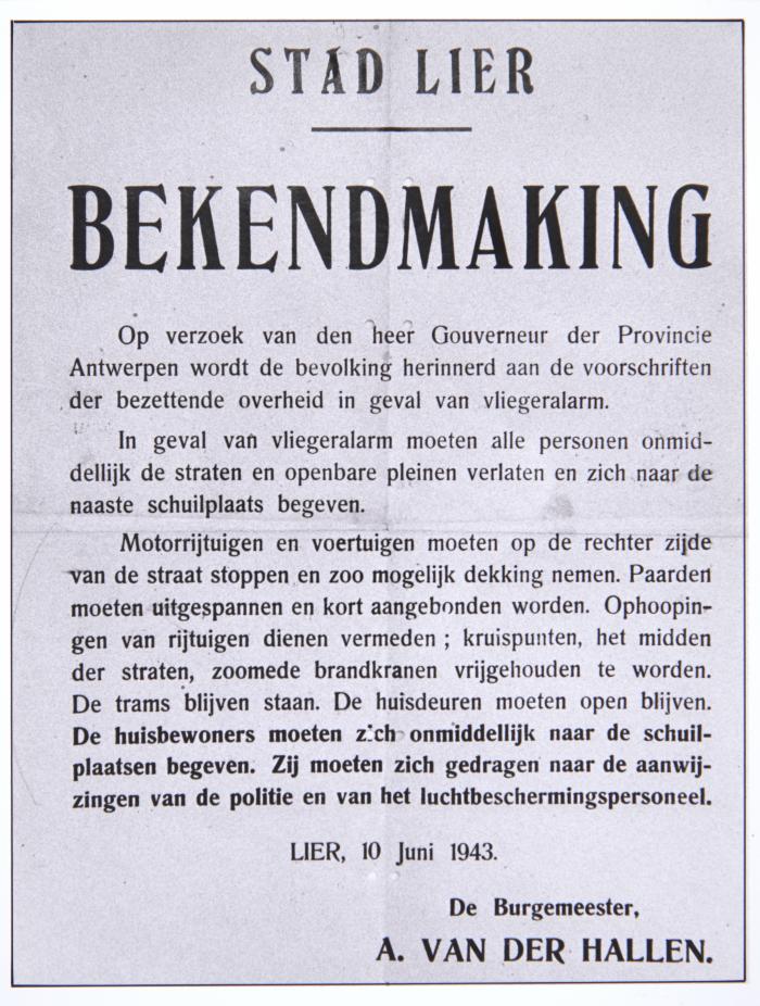 Lier, affiche WOII