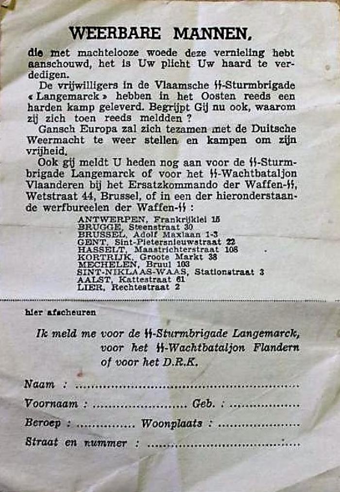 Lier, oproepingsbrief Oostfront