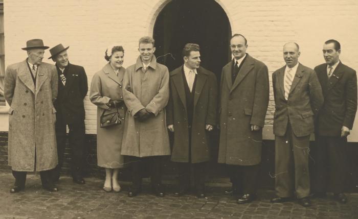 Herentals, kampioenenhuldiging Hikstraat, 1957