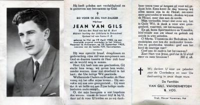 Lier, doodsprentje Jean Van Gils