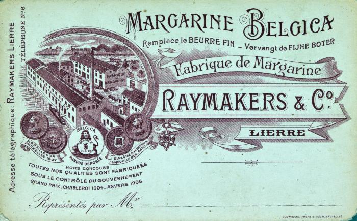 Lier, Reclamekaart Margarine Belgica