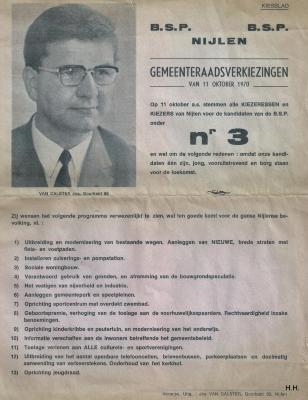 Nijlen, Gemeenteraadsverkiezingen 1970