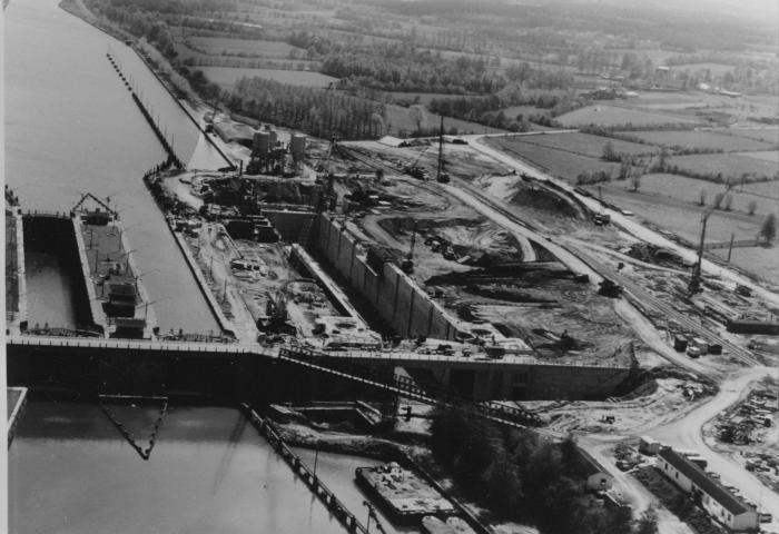 Bouw duwvaartsluis, Olen, 1973 (3)
