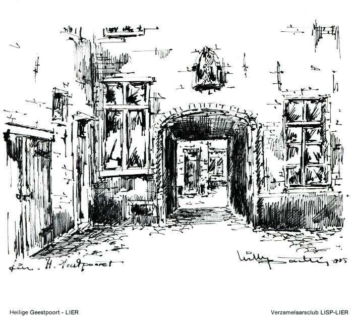 Lier, tekening van de Groenpoort