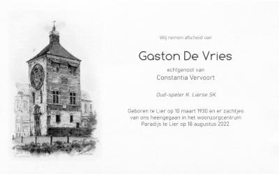 Lier, Gaston De Vries