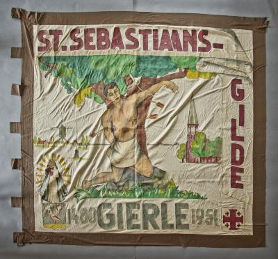 Optochtvlag Sint-Sebastiaansgilde Gierle 1951
