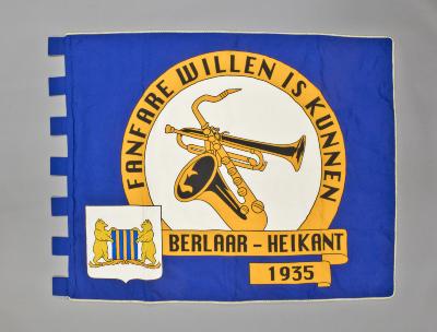 Berlaar-Heikant, vlag van Fanfare Willen is Kunnen
