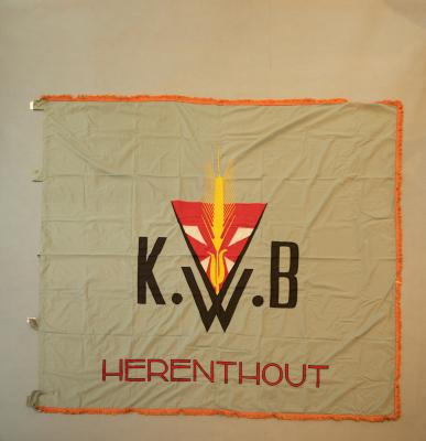Herenthout, vlag Kristelijke Werknemers Beweging (KWB)