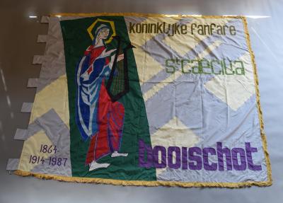 Booischot, vlag Fanfare Sint-Cecilia