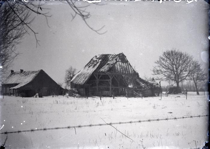 Berlaar, Smidstraat, hoeve in de sneeuw